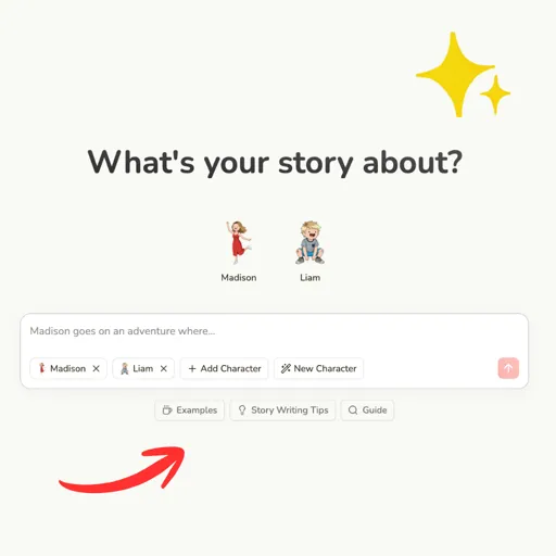 Example of custom storylines in an AI picture book